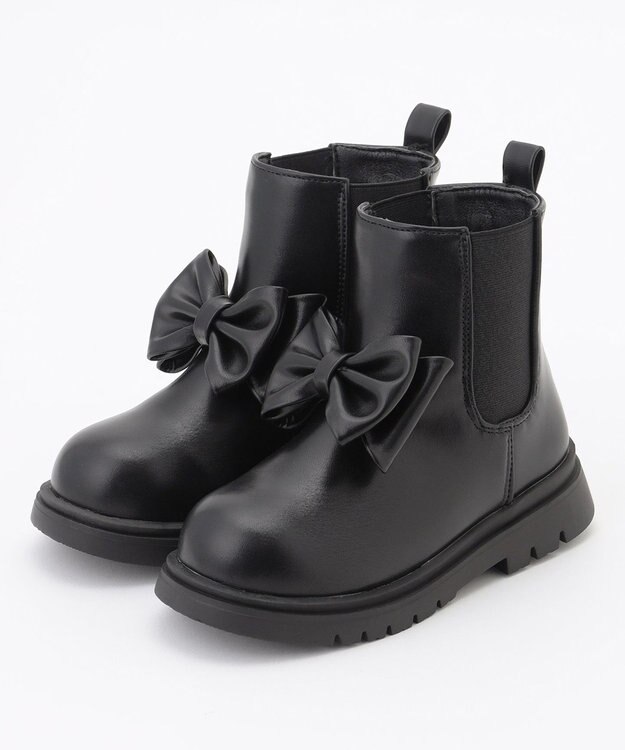 ANY KIDS リボンサイドゴアブーツ ブラック