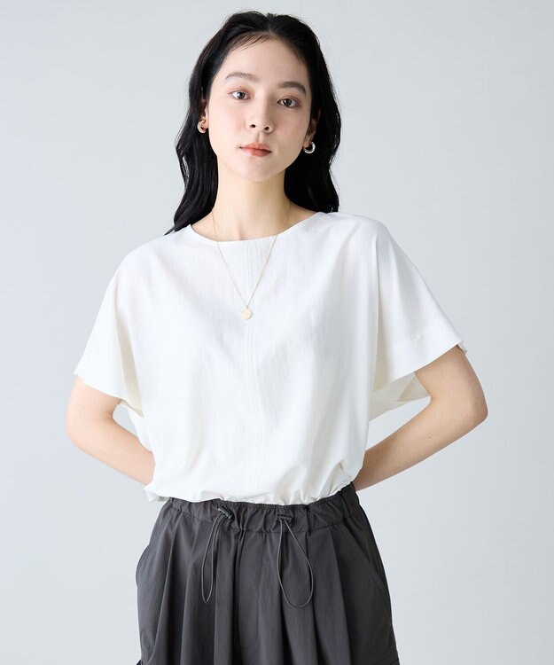 ANY 楽映えドルマンスリーブブラウス（セットアップ着用可） エクリュ