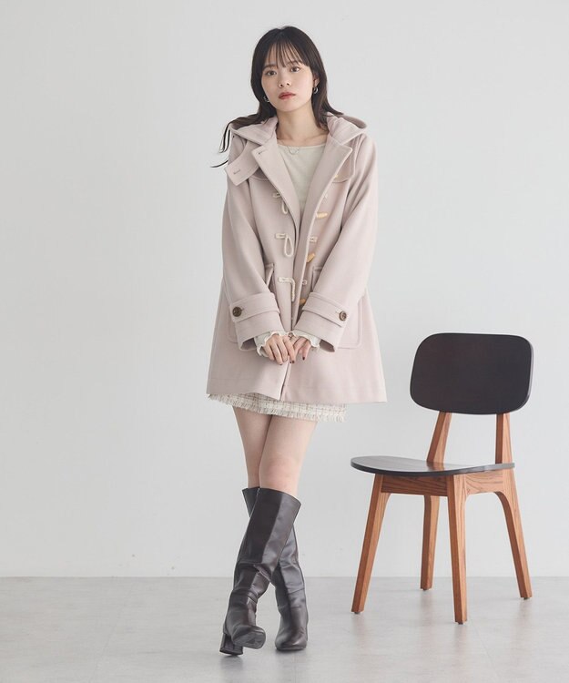 earth music&ecology ダッフルコート Light Beige