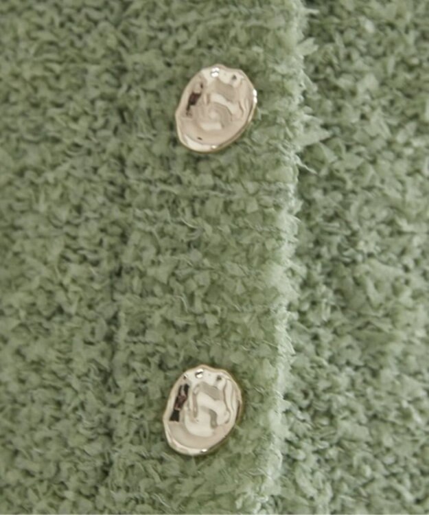 WEGO 【ANGIE VINTAGE】リボンヤーンVネックニットカーディガン グリーンその他