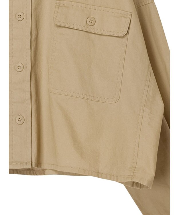 Green Parks ショート丈ワイドシャツ Beige