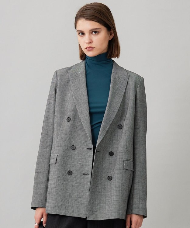 ICB 【洗える】 パウダリーチュール ハイネックトップス ピーコック系