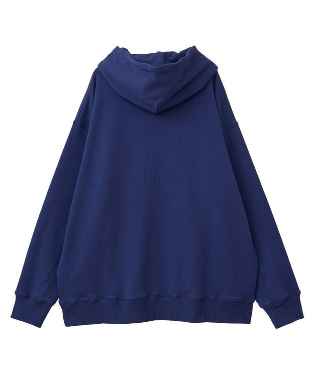 AMERICAN HOLIC フロッキーロゴプリント裏毛パーカー Navy