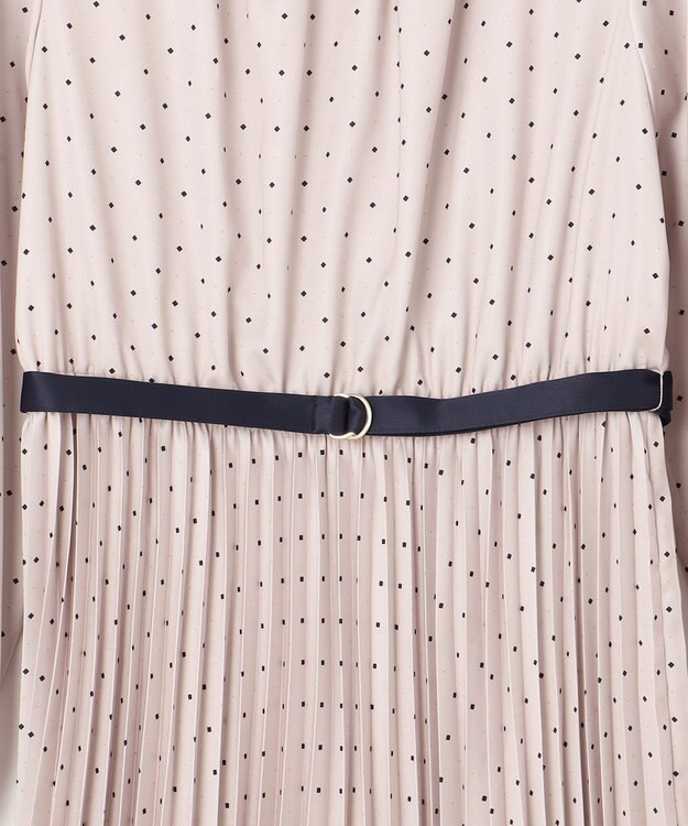 ANY SIS L 【2WAY】バイカラープリーツ ワンピース アイボリーベージュ系