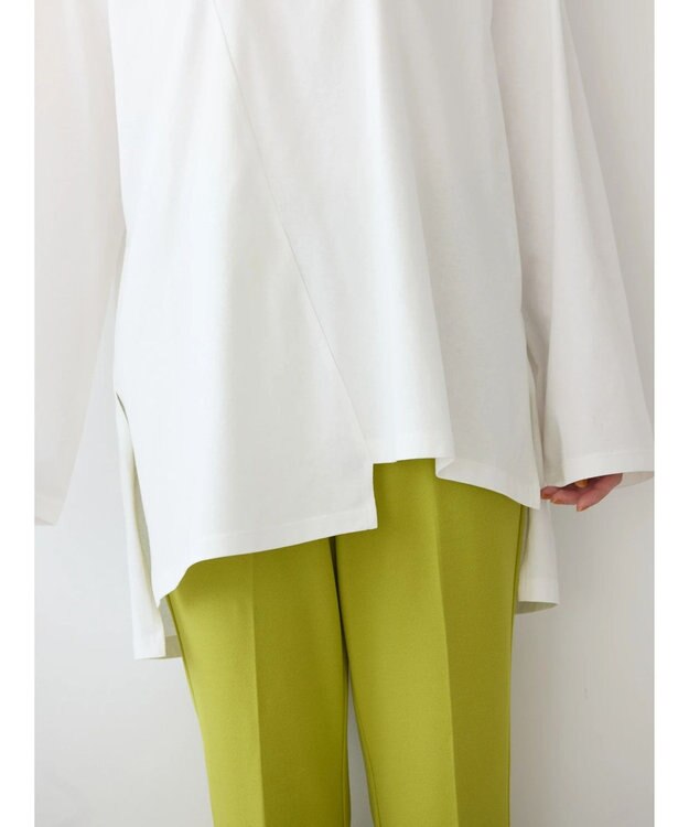 AMERICAN HOLIC アシンメトリー切替カットチュニック Off White