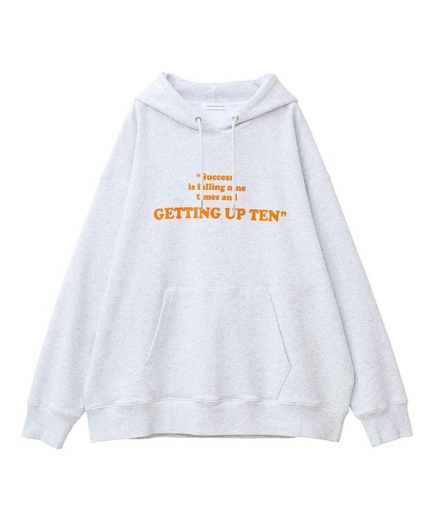 AMERICAN HOLIC フロッキーロゴプリント裏毛パーカー Gray Mixture