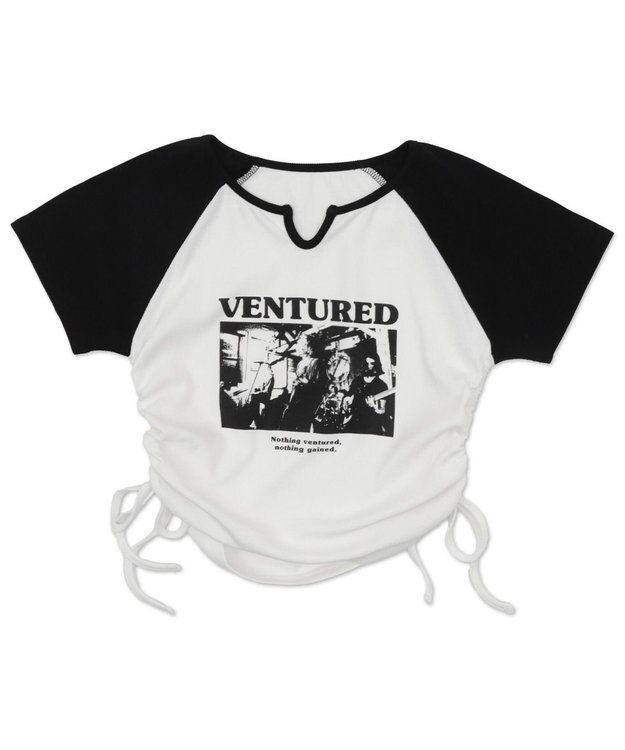 WEGO キーネックサイドレースアップちびT 柄1