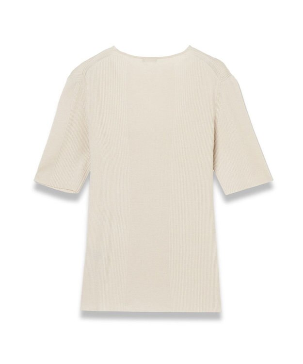 JOSEPH 【洗える】ファインリブメリノ　ショートスリーブニット Quail