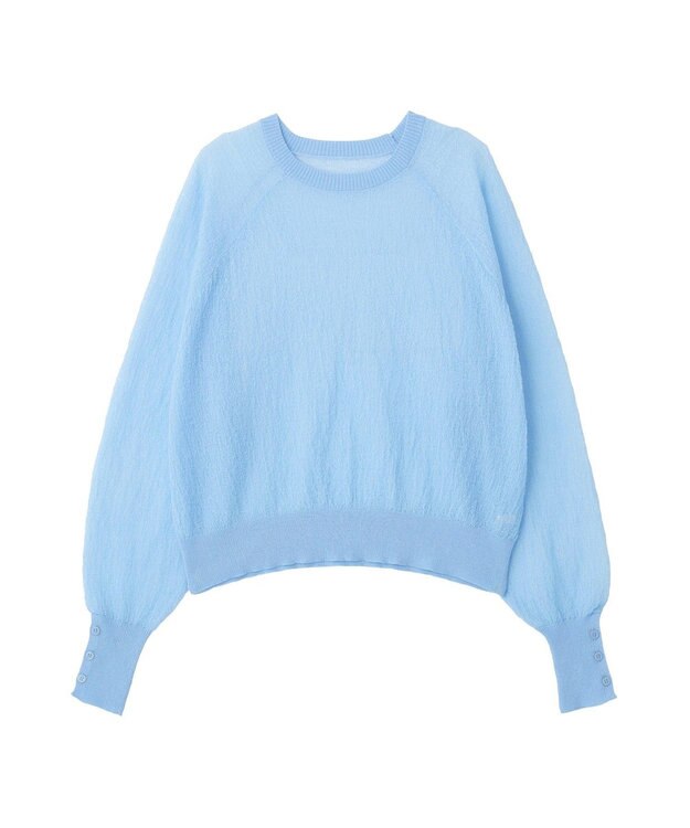 CRAFT STANDARD BOUTIQUE ジョーゼットシアーニットプルオーバー Blue