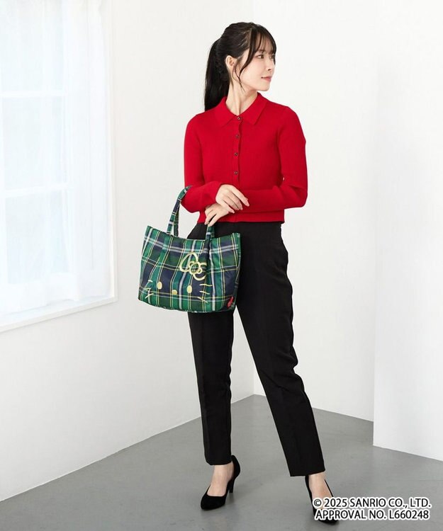 ROOTOTE 8463【サンリオ】IP.デリ.チェック.ハローキティ-A 01：グリーン