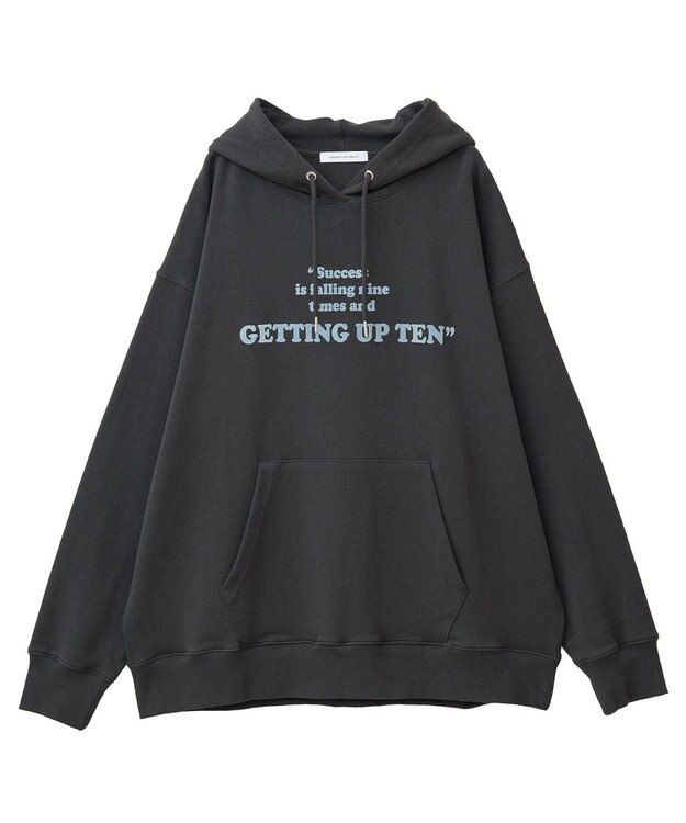 AMERICAN HOLIC フロッキーロゴプリント裏毛パーカー Charcoal Gray