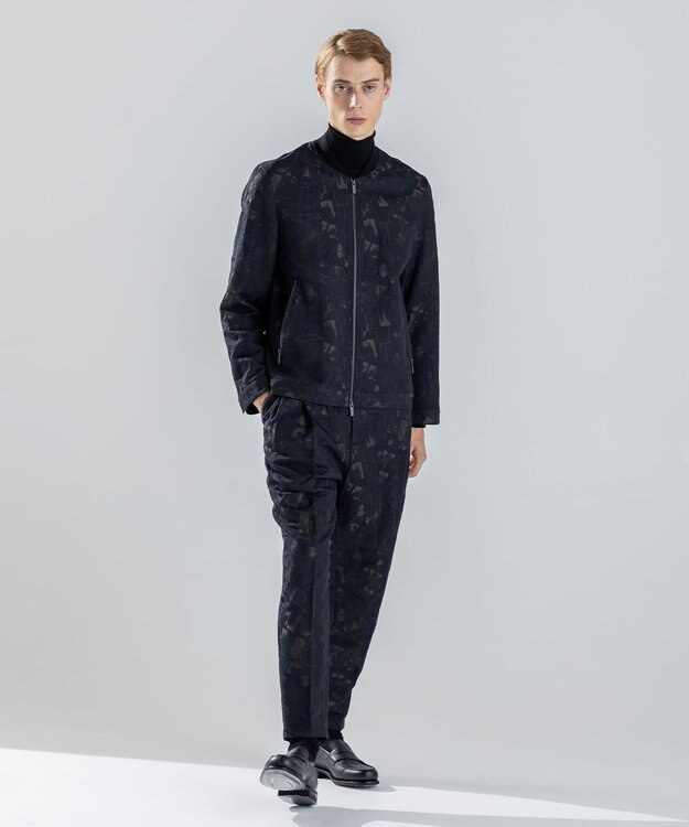 JOSEPH HOMME 【新柄】モロッカンジャガード ドロスト付ワイドテーパードパンツ/ ORIGIN CONVERTIBLE ブラック系5