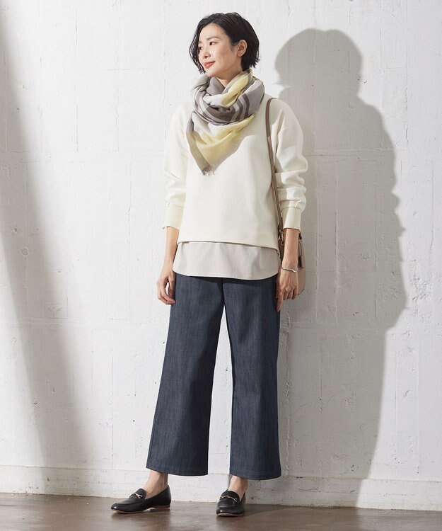 J.PRESS LADIES 【洗える】チェック ストール イエロー系3