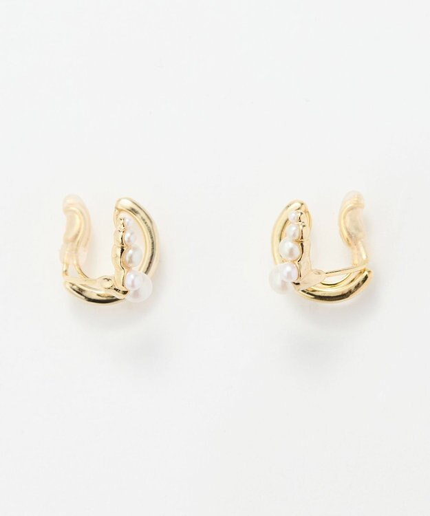 Phoebe 【痛くないシリーズ】ミルキーウェイパールフロートライトフィットイヤリング　ゴールド ゴールド