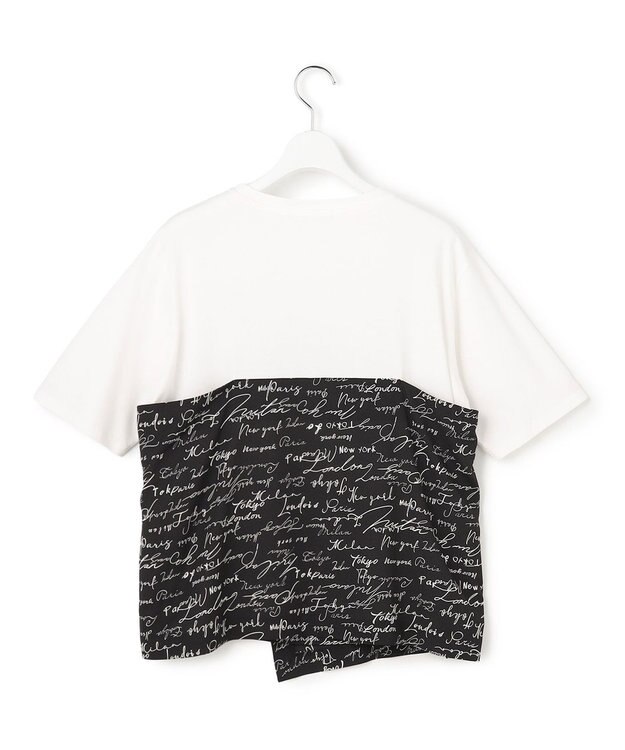 ICB 【30th ANNIVERSARY】5cityプリント コンビカットソー オフホワイト×ブラック