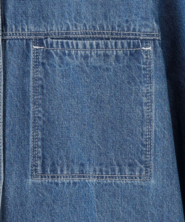J.PRESS LADIES コットンリネン 7oz デニム シャツ ワンピース ユーズド系