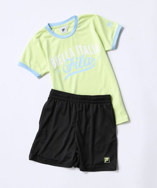 OP／FILA 【FILA】Tシャツ＋ハーフパンツ　セットアップ レモンイエロー