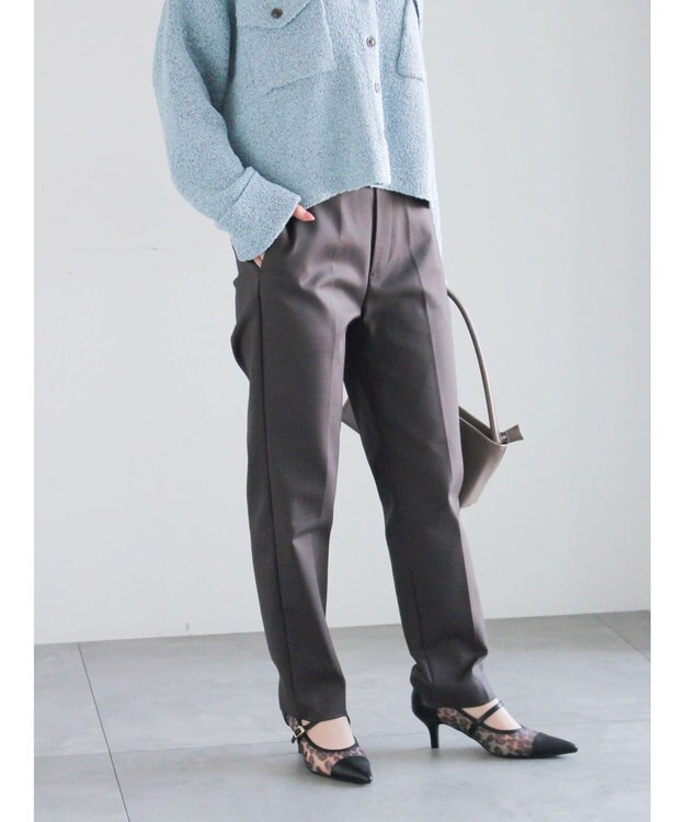 Te chichi ストレッチテーパードパンツ チャコールグレー