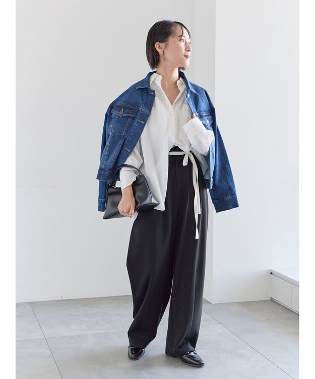 Te chichi ポイント刺繍シャツ オフホワイト