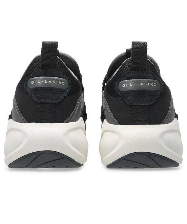 ASICS WALKING ゲルラシーロ レディース E相当 ブラック×ダークグレー