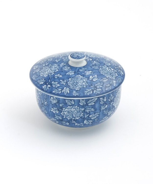 たち吉 【たち吉】染牡丹蓋付お茶呑茶碗〈５客〉美濃焼 ブルー