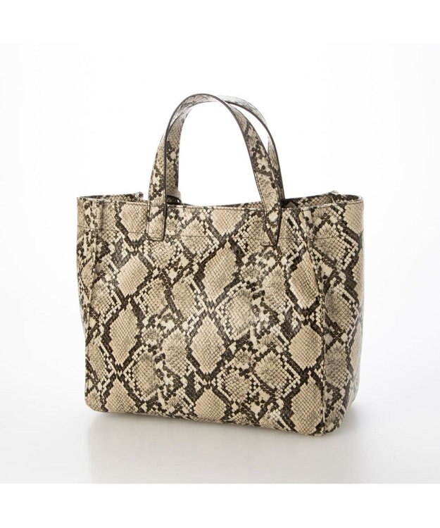 UNBILLION カシュカシュ cachecache / パイソン柄手提げトートS パイソン