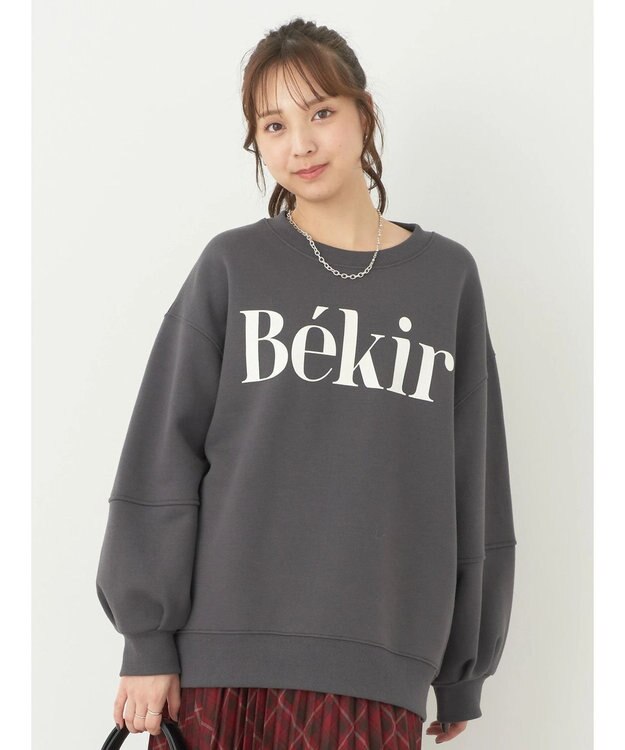 earth music&ecology Ｂｅｋｉｒ裏起毛スウェット Charcoal Gray