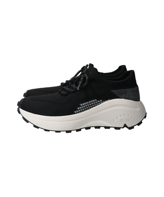 INTER-CHAUSSURES 【BUSSOLA】厚底ニットスニーカー ブラックコンビ