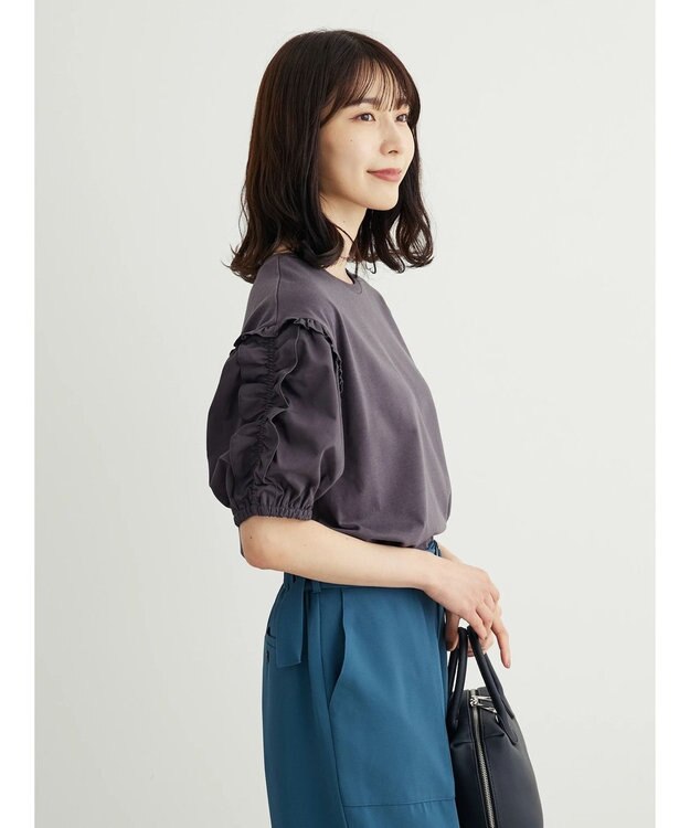 Green Parks ・ＥＬＥＮＣＡＲＥ　ＤＵＥ　ラッフルパフＴＥＥ Charcoal Gray