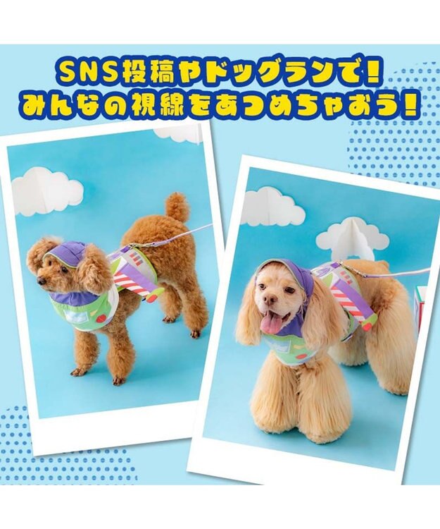 PET PARADISE ディズニー トイ・ストーリー バズ 保冷付き帽子 ＳＭ 中型犬 パープル