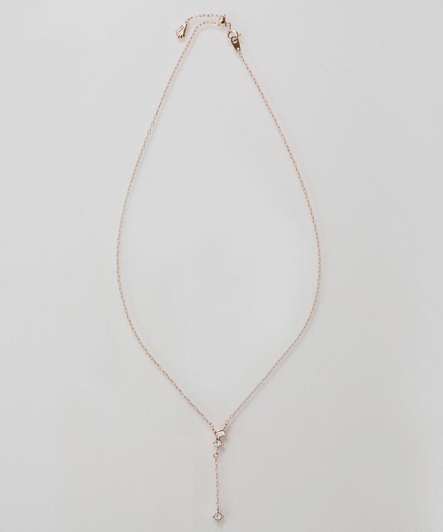 Phoebe 【金属アレルギー対応】ラディアンスビジューYラインネックレス　シャンパンゴールド シャンパンゴールド