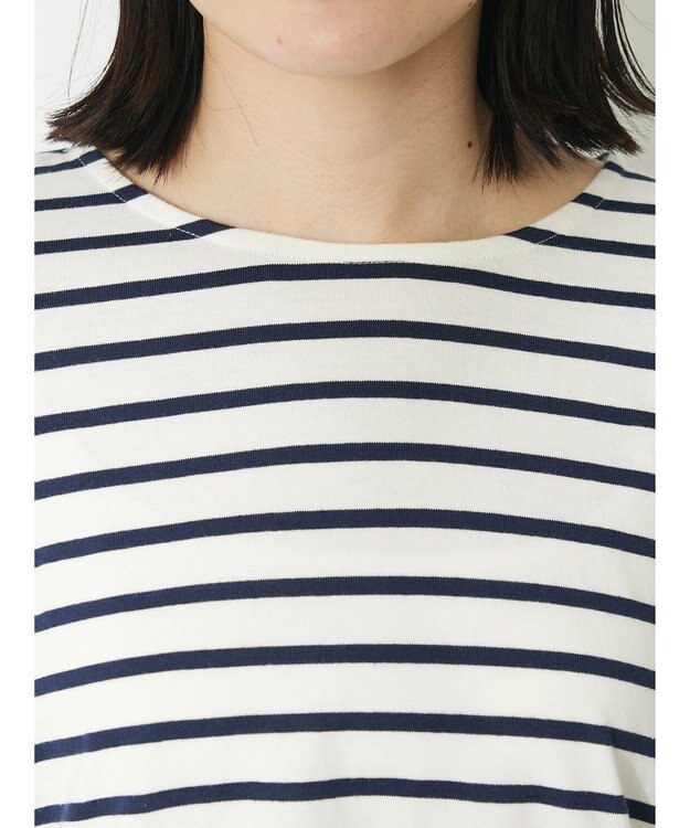 CRAFT STANDARD BOUTIQUE ボーダーサイドスリットプルオーバー Border Ivory