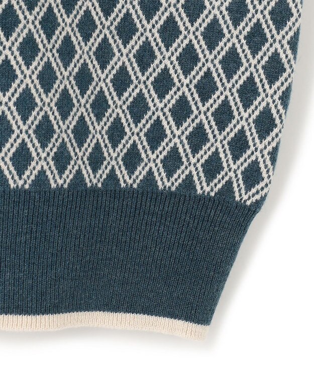 J.PRESS YORK STREET 【WOMEN】ANTI PILLING WOOL ジャガードニットベスト ダルブルー系5