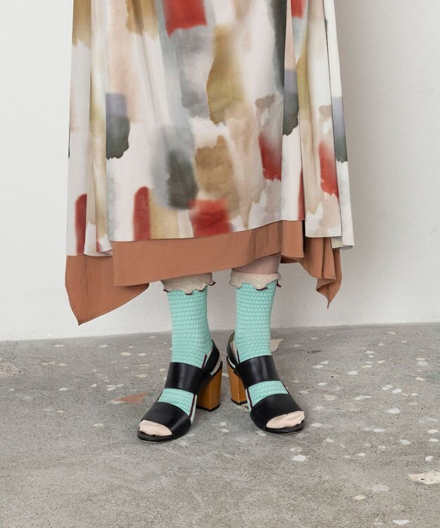 TRICOTE ドットフリルバンピーソックス 40MINT