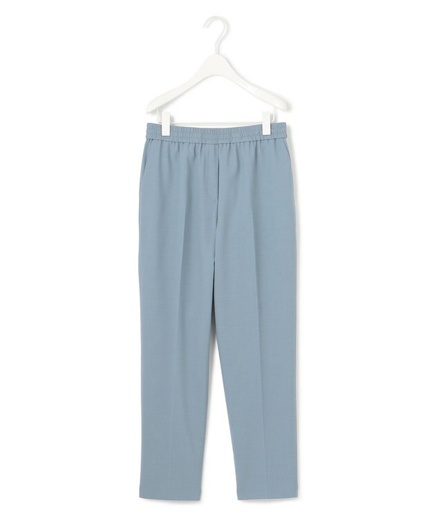 ICB 【洗える】ウール2WAYストレッチ ドロストパンツ ブルーシェイド系