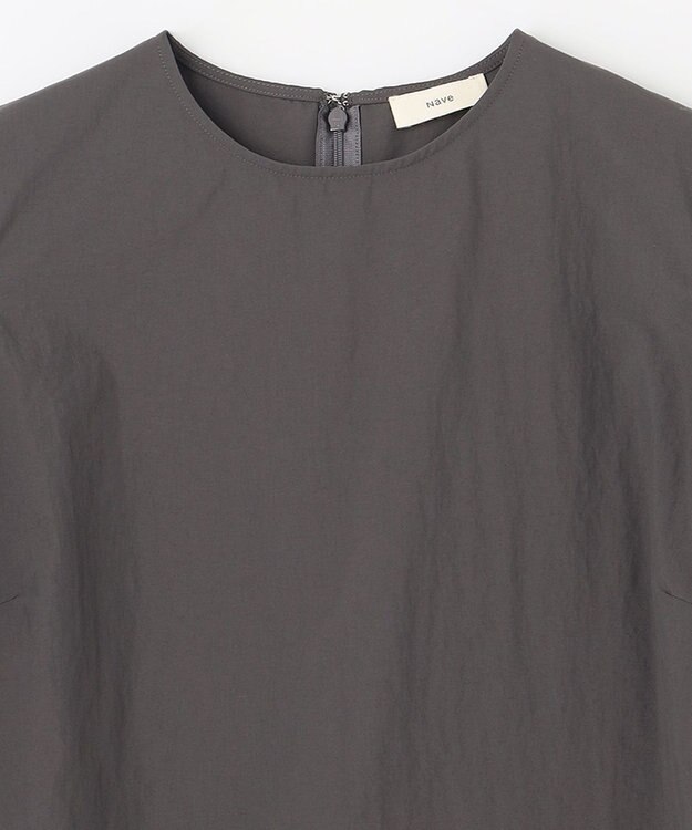 NAVE 【Nave　撥水機能・UVカット・透湿・接触冷感】ナイロンワッシャー ブラウス グレー系