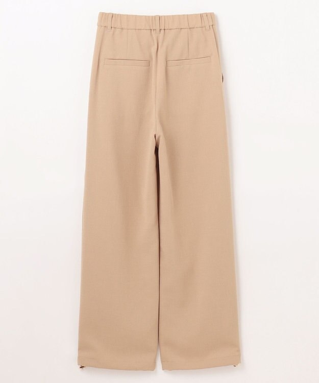 GRACE CONTINENTAL ストレッチスラブタックパンツ ベージュ