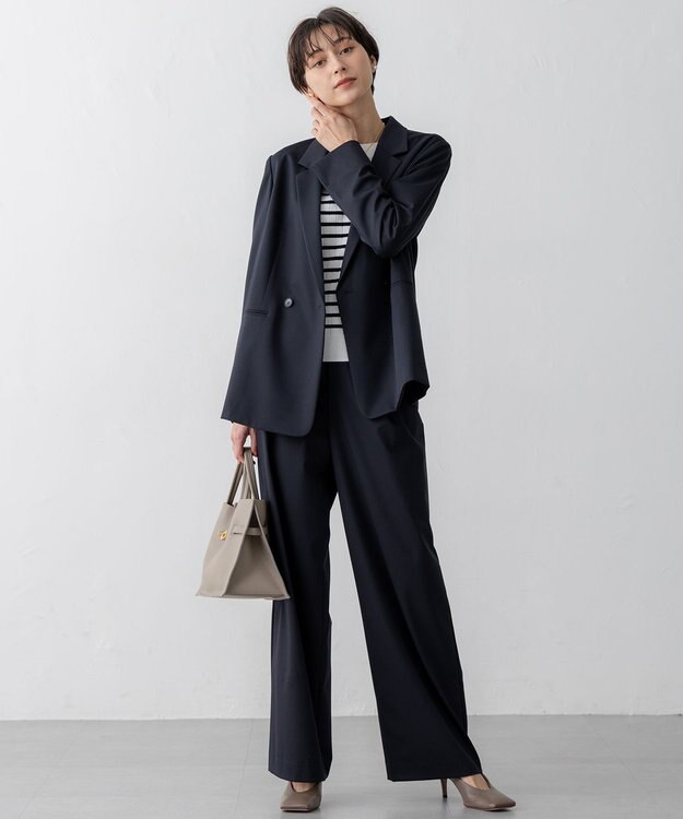 23区 【Oggi3月号掲載/セットアップ対応】 ライトクロス ジャケット ネイビー系