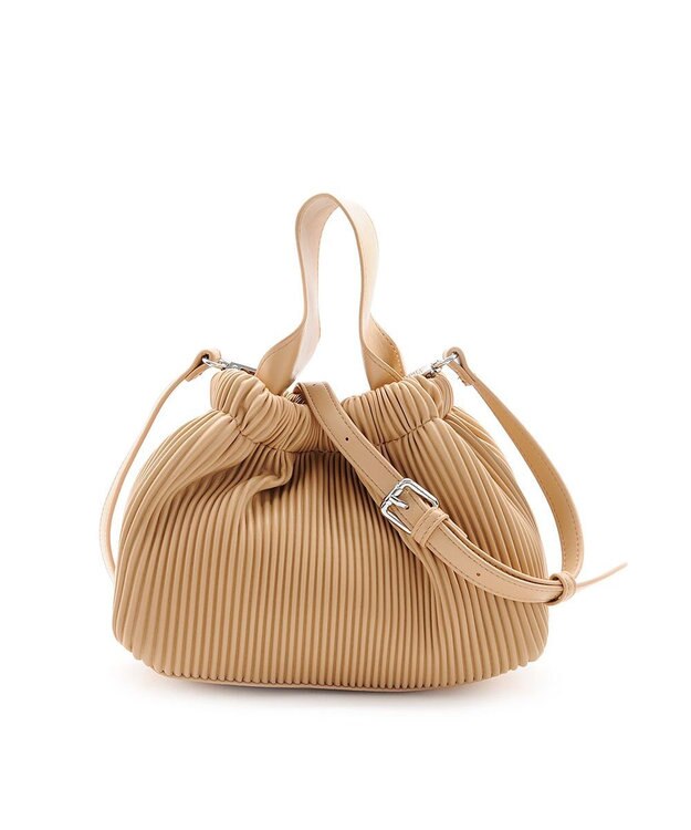 MioFIRANO プリーツミニバッグ 2WAY　FR エフアール BEIGE