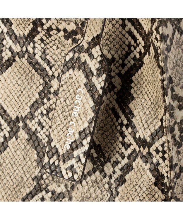 UNBILLION カシュカシュ cachecache / パイソン柄手提げトートS パイソン