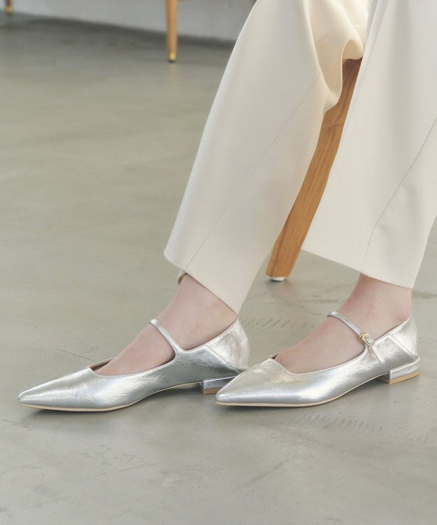 YECCA VECCA メリージェーンストラップパンプス Silver