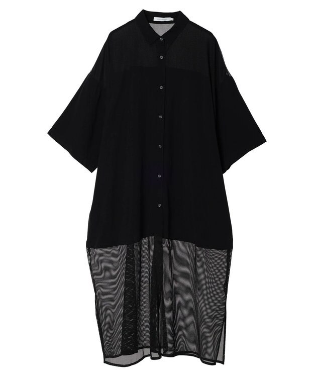 AMERICAN HOLIC サラックールメッシュ切替ワンピース Black