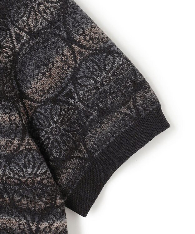 JOSEPH HOMME 【HIGH GRADE LINE】モスクジャガード　クルーネックハイゲージニット ブラック系5