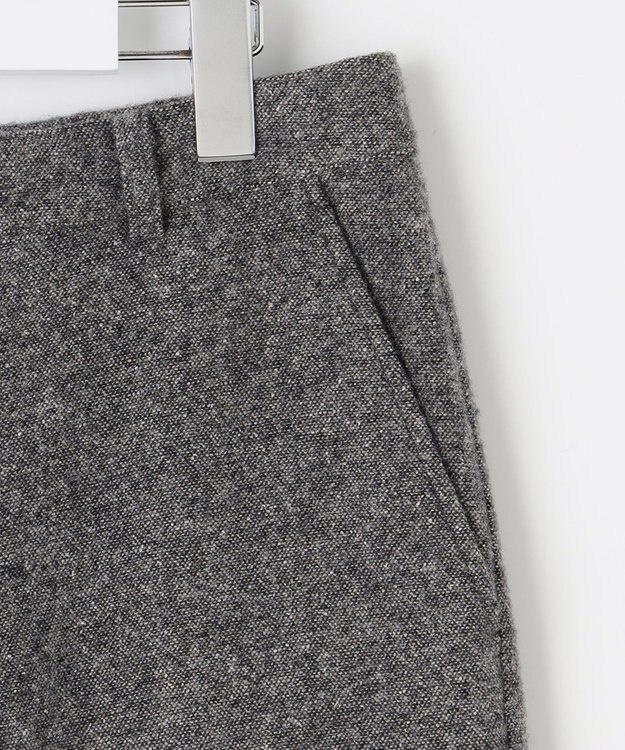 J.PRESS LADIES シルクネップ ツイード セミワイド パンツ ライトグレー系