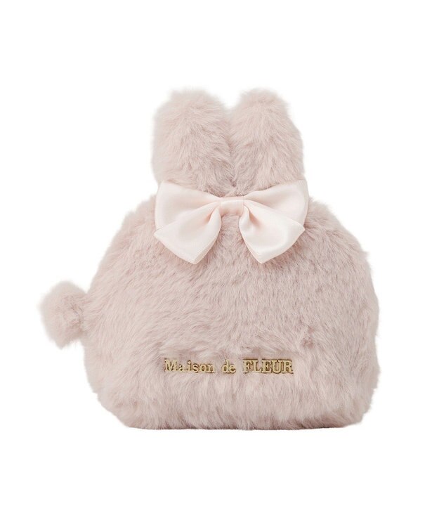 Maison de FLEUR イースターラビットフェイクファーポーチ Light Pink