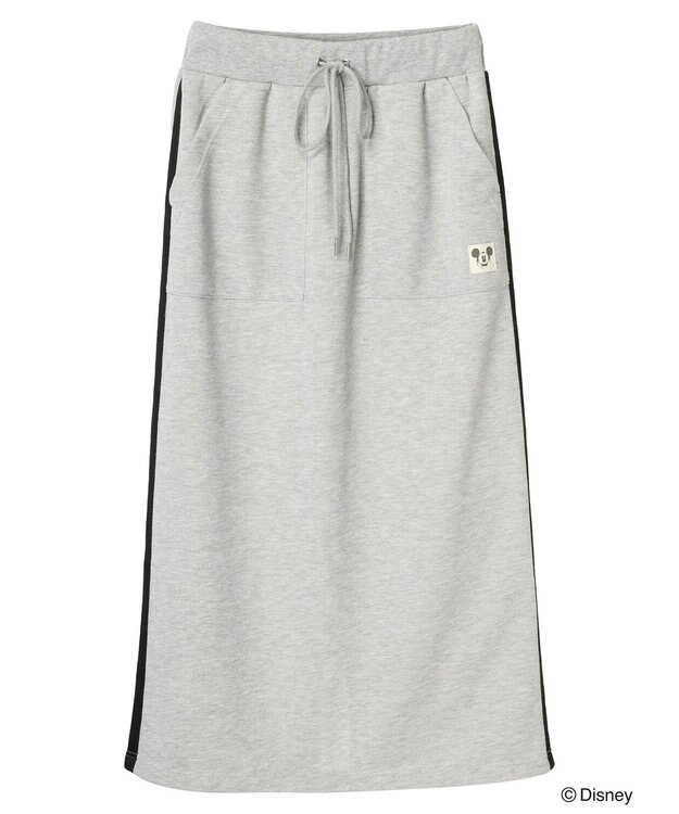 Green Parks Ｄｉｓｎｅｙ／ラメ裏毛ラインスカート Gray Mixture