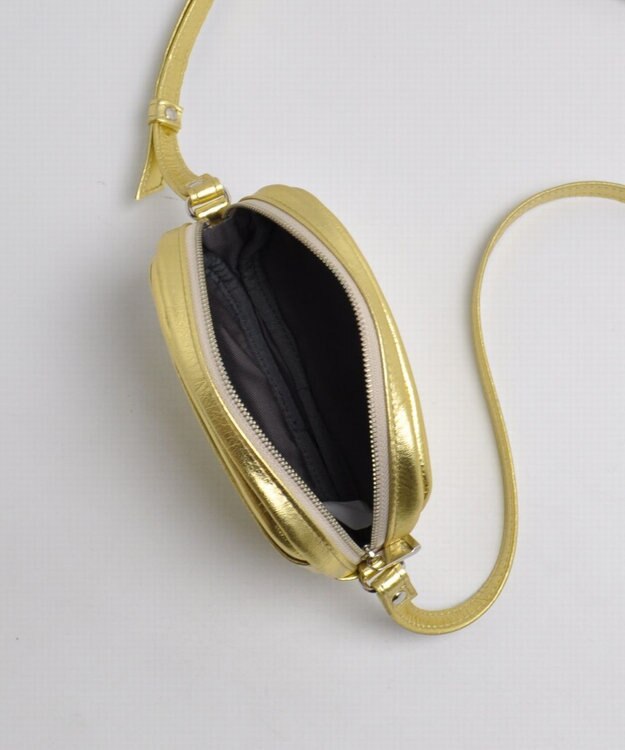 blancle メタリックレザー ラウンドショルダー GOLD