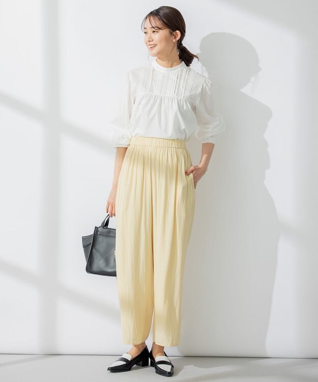 組曲 レースコンビタックディテール ブラウス アイボリー系