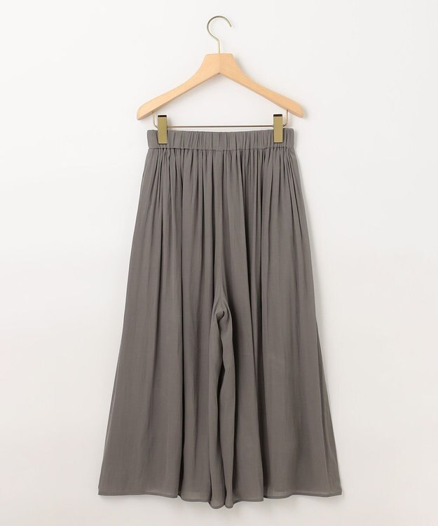組曲 S 【ウエストゴム・WEB限定】シアープリーツライクシフォン パンツ グレー系