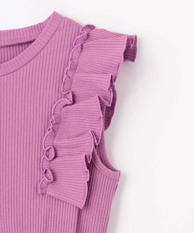 ANY KIDS チェック ドッキング ワンピース ローズ×マドラスチェック